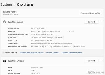 ✅Herní PC R7 5700X,RX 6800 16 GB ,32 GB RAM,2 TB SSD,WIFI - 7