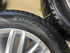 Originální zimní alu sada VW 205/55R16, Pirelli 6mm - 7