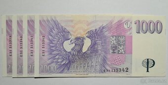 1000 Kč 1996 série E31, UNC, postupka 4 ks. - 7