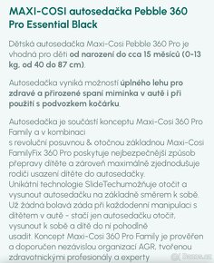 Nová Maxi cosi pebble 360 pro + family fix základna - 7