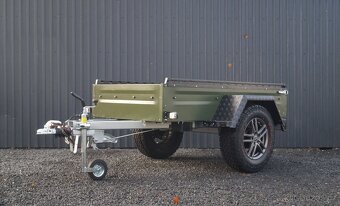 Valníkový Bržděný OFFROAD Přívěs 1300Kg - Zelený - 7