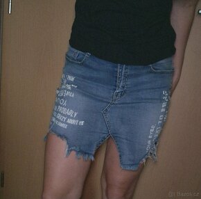 Dámská riflová džínová sukně minisukně M moderní - 7