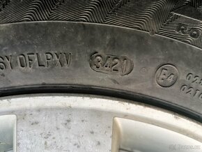 Alu disky 6,5Jx15 ET42 s pneu 195/65/15 zimní včetně TPMS - 7