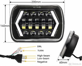 Přední led světla Jeep YJ, XJ, MJ - 7