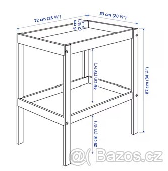 přebalovací pult IKEA použit párkrát jako nový PC: 1600,- - 7