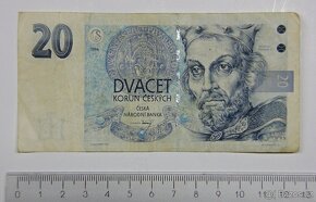 Bankovky 100HKD,20mark,100 Kčs,20Kč,10Kčs. - 7