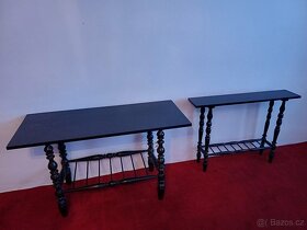 Krásné retro stoly s poličkami - 7