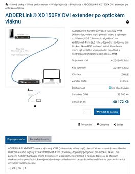 ADDERLink® XD150FX DVI extender po optickém vláknu - 7