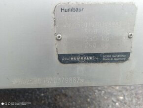 Přívěsný bržděný vozík Humbaur HA20, 2010, 3 m - 7
