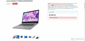 Notebook Lenovo IdeaPad 3 - Displej:17,3 " - 7