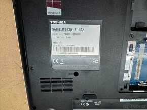 Predám pokazený notebook na náhradné diely zn.TOSHIBA C55 - 7