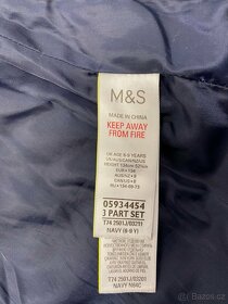 Zimní dívčí kabátek fa M&S, vel.134, 8-9let - 7