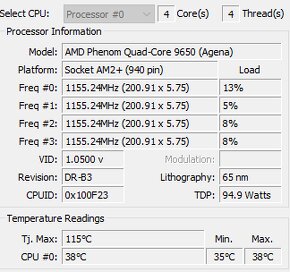 AMD X4 9650 4x2,3 Ghz, 4 Gb DDR2, Gigabyte GA-MA770-DS3 - 7