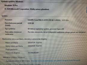 Počítač Dell 9020.Intel i5-4570 4x3,20GHz.8gb ram.240gbSSD - 7