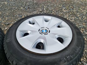 Sada originálníc 16" plechových disků BMW 5x120 + zimní pneu - 7