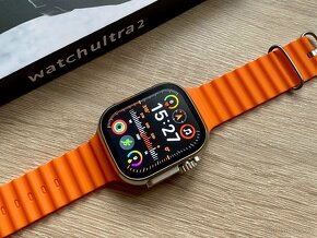 Chytré hodinky Smart Watch Ultra 2 49mm Titan,oranžový řem. - 7