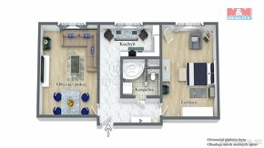 Prodej bytu 2+1, 52 m², DV, Chomutov, ul. Pod Břízami - 7