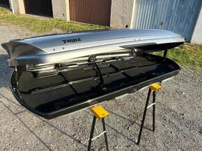 THULE DYNAMIC 900 STŘÍBRNÝ LESKLÝ,STŘEŠNÍ BOX,RAKEV,TOP STAV - 7