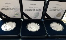 Karel Gott Eurobankovka+třídílná série pamětních medailí - 7