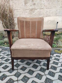 Starožitná párová křesla Thonet Mimoň - 40. léta - 7