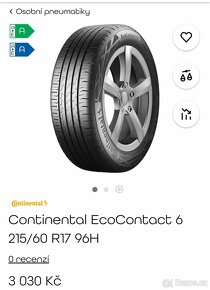 Letní pneu Continental 215/60/R17 H - 7