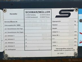 Schwarzmüller PA2/E, 18 TUN, HLINÍKOVÉ SKLOPNÉ BOČNICE ODJÍM - 7