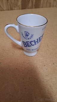 3x Jan Becher, 1940-1960, Becherovka, porcelánový pohárek - 7