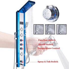 MASÁŽNÍ SPRCHOVÝ PANEL MODRÝ - 7