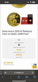 zlato,zlatá mince-Řetězový Most ve Stádlci Proof - 7