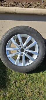 R16 VW alu sada, 5x112, letní pneu 215/60 - 7