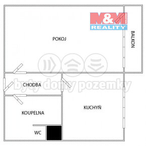 Pronájem bytu 1+1, 35 m², Jindřichův Hradec, sídliště Vajgar - 7