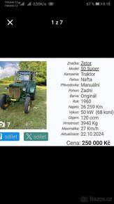 Zetor 50 Super 1960 + 2x sklopný vlek - 7