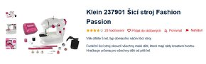 Šicí stroj Fashion Passion Klein  (nový)Top stav - 7