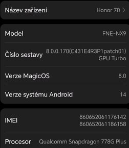 výjimečně zachovalý Honor 70, ještě rok a půl v záruce - 7
