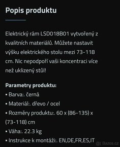 NOVÝ ELEKTRICKÝ VÝŠKOVĚ NASTAVITELNÝ PC STŮL - 7