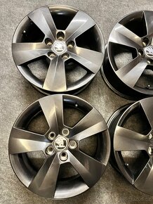 5x100 R15 Originál Škoda Rapid - Fabia černé - ET 38 - 7