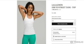 Luxusní bezešvé sportovní tílko/top americké zn. Lululemon - 7