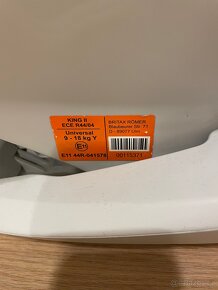 Autosedačka Britax Römer King 2 - 9-18kg - 7