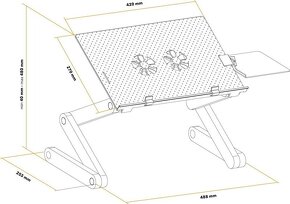 Chladící podložka pod notebook AlzaErgo černá - 7