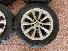 Originalní ALU kola Škoda 5x112 r16 zimní pneu 6,5mm - 7