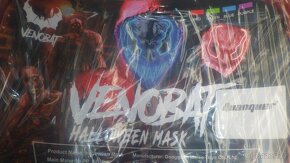 Halloweenská maska ​​LED svítící maska VENOBAT - 7