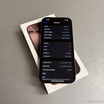 iPhone 16 Pro 128GB, jako nový, 100% baterie, záruka - 7