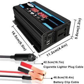 Modifikovaný invertor / měnič napětí 12V až 230V / 4000W - 7