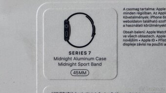 Apple Watch Series 7 45mm Midnight- komplet, pěkné. - 7