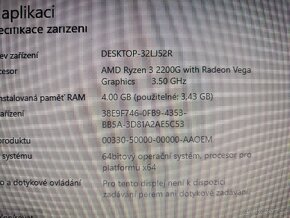 PC s AMD Ryzer 3 2200G 3,5Ghz, 4GB DDR4, 160GB - 7