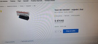 Tonery OKI 44643001/3/4 originální nové pro tiskárny A3 - 7