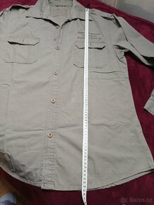 Pánská košile khaki, XXL - 7