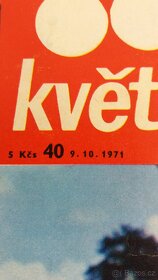 Časopis Květy svázaný ročník 1971 v pevné knize - 7