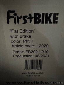 FirstBike Fat edition Pink - 7