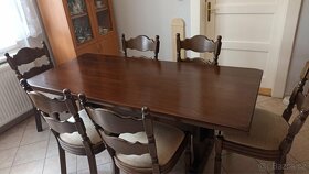 Velký jídelní stůl a židle - 7
